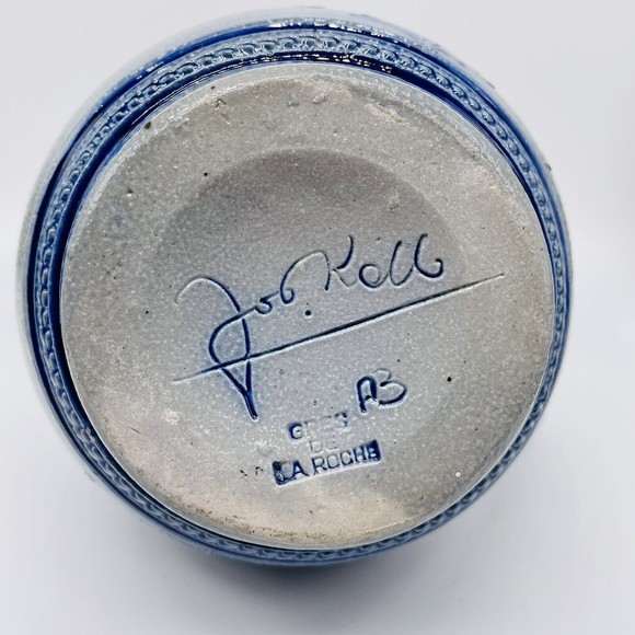 Rare Gres de La Roche Jos Kalb Salt Glazed Pottery Coffee Teapot w Lid Pitcher - Picture 8 of 10